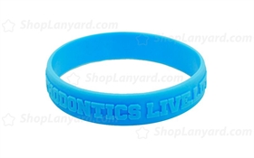 Light Blue Embossed Silicone Wristband-EW12ASO