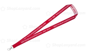 Red Custom Woven Lanyard-WL20bxS