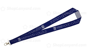 Dark Blue Custom Woven Lanyard-WL25bxS