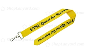 Solid Yellow Polyester Lanyard-PL25cxS