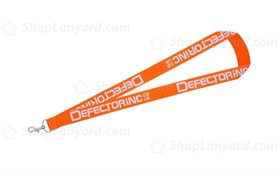 Orange Polyester Lanyard-PL25fxS