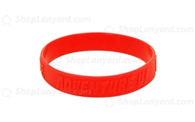 Red Embossed Silicone Wristband-EW12ASO