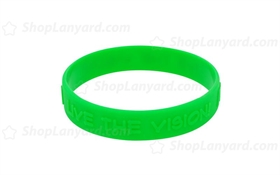 Light Green Embossed Silicone Wristband-EW12ASO