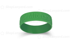 Cool Green Embossed Silicone Wristband-EW19ASO