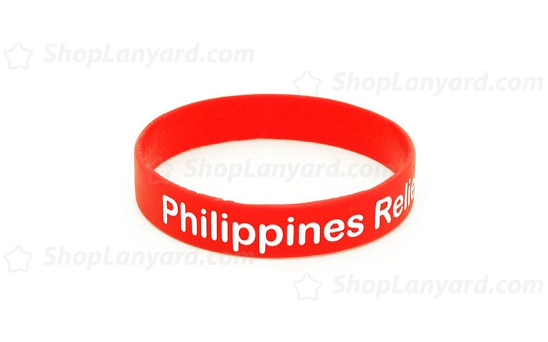 Solid Red ColorfilledWristband-CFW12ASO